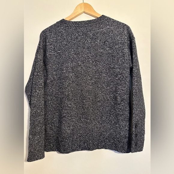 Massimo Dutti Gray Cardigan Sweater Women’s Sz Medium V-Neck Relaxed Fit Button - Picture 7 of 11